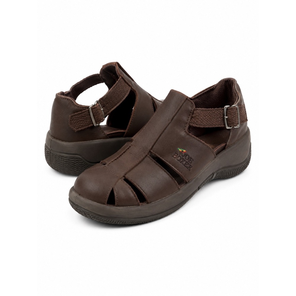 Bob Marley Brown Leather Mary Jane Fisherman Comfort Sandals Women's Size 7.5